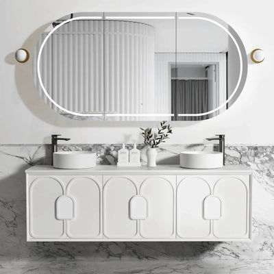 OTTI - Laguna Mark II 1800mm Matt White Wall Hung Vanity-Vanities-from our-Otti-supplier–available at Bathroom City Perth