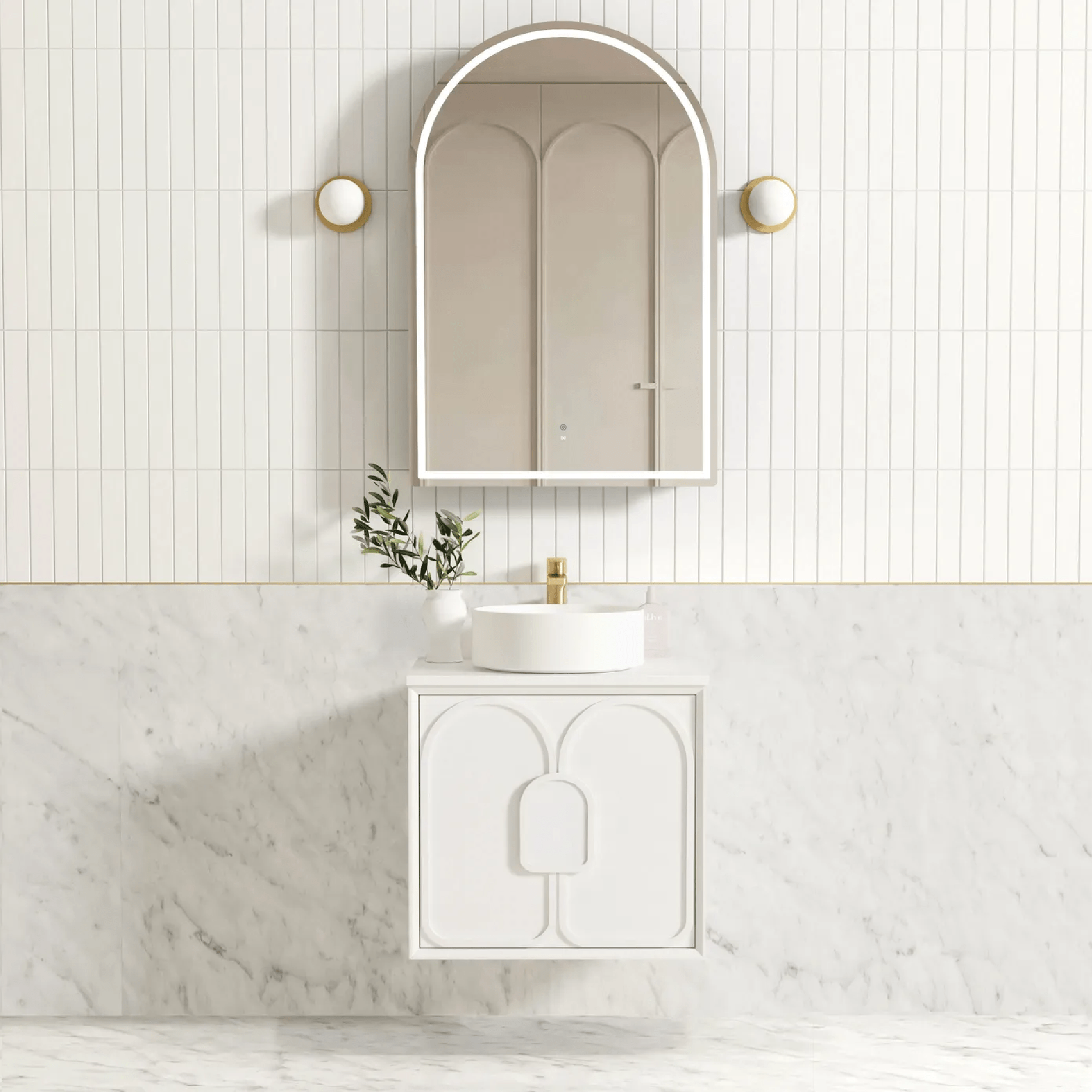 OTTI - Laguna Mark II 600mm Matt White Wall Hung Vanity - Vanities - from our - Otti - supplier–available at Bathroom City Perth