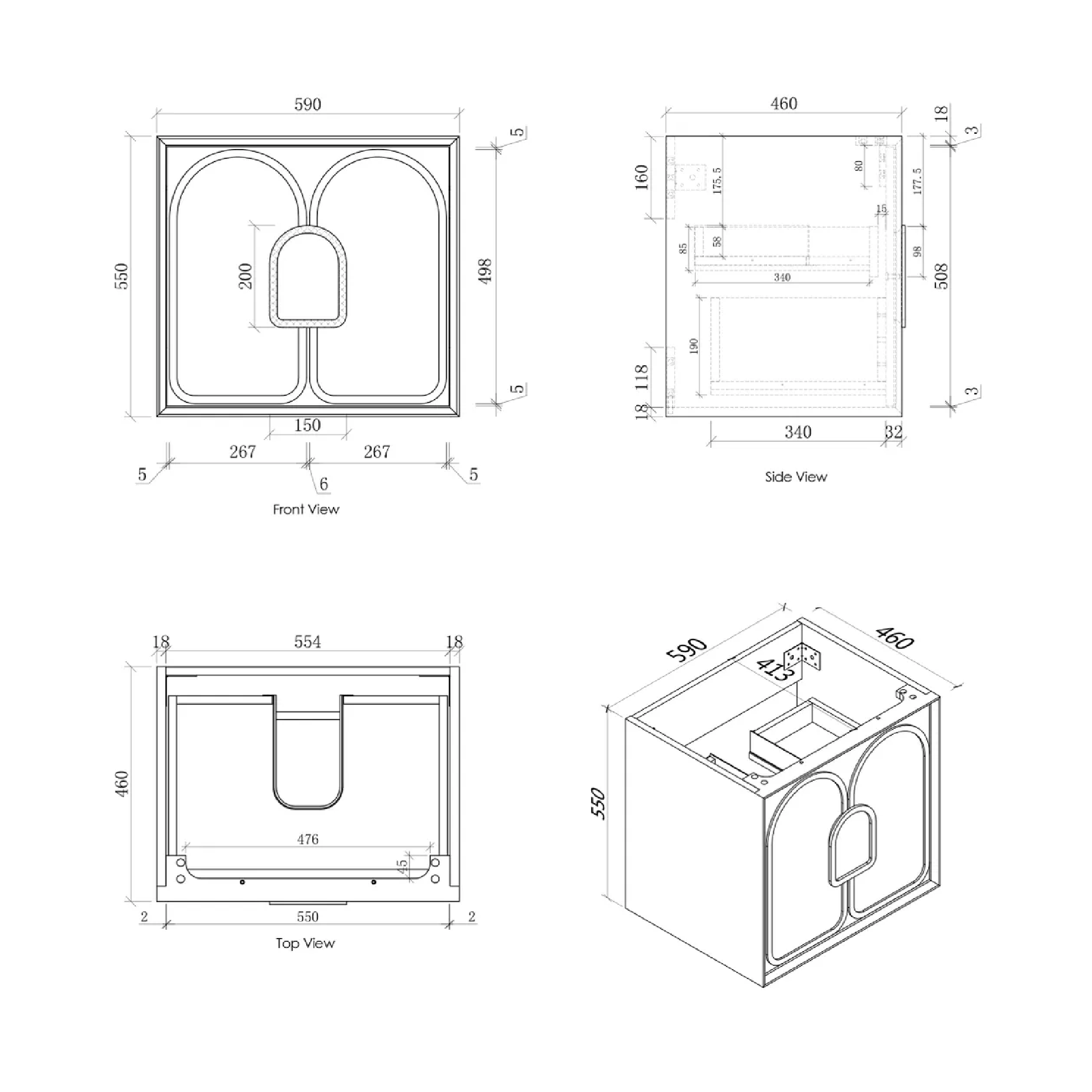 OTTI - Laguna Mark II 600mm Matt White Wall Hung Vanity - Vanities - from our - Otti - supplier–available at Bathroom City Perth