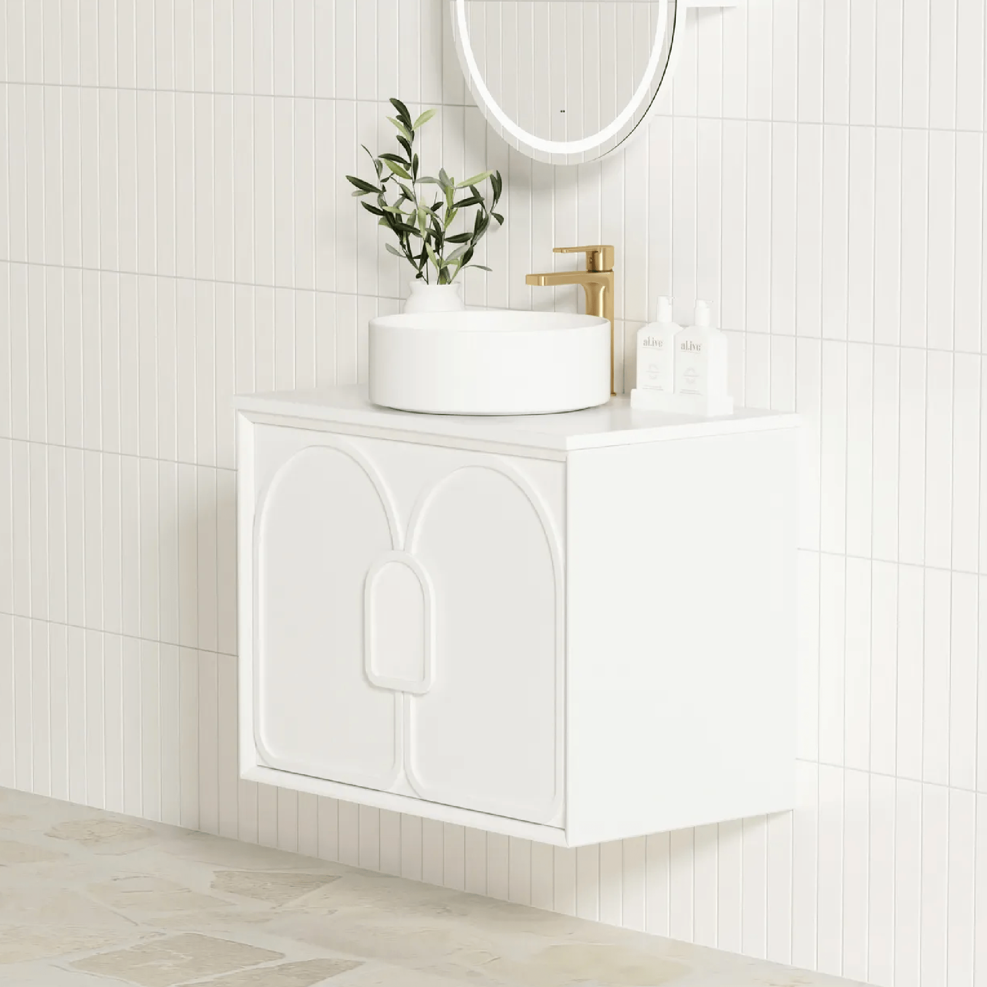 OTTI - Laguna Mark II 750mm Matt White Wall Hung Vanity - Vanities - from our - Otti - supplier–available at Bathroom City Perth