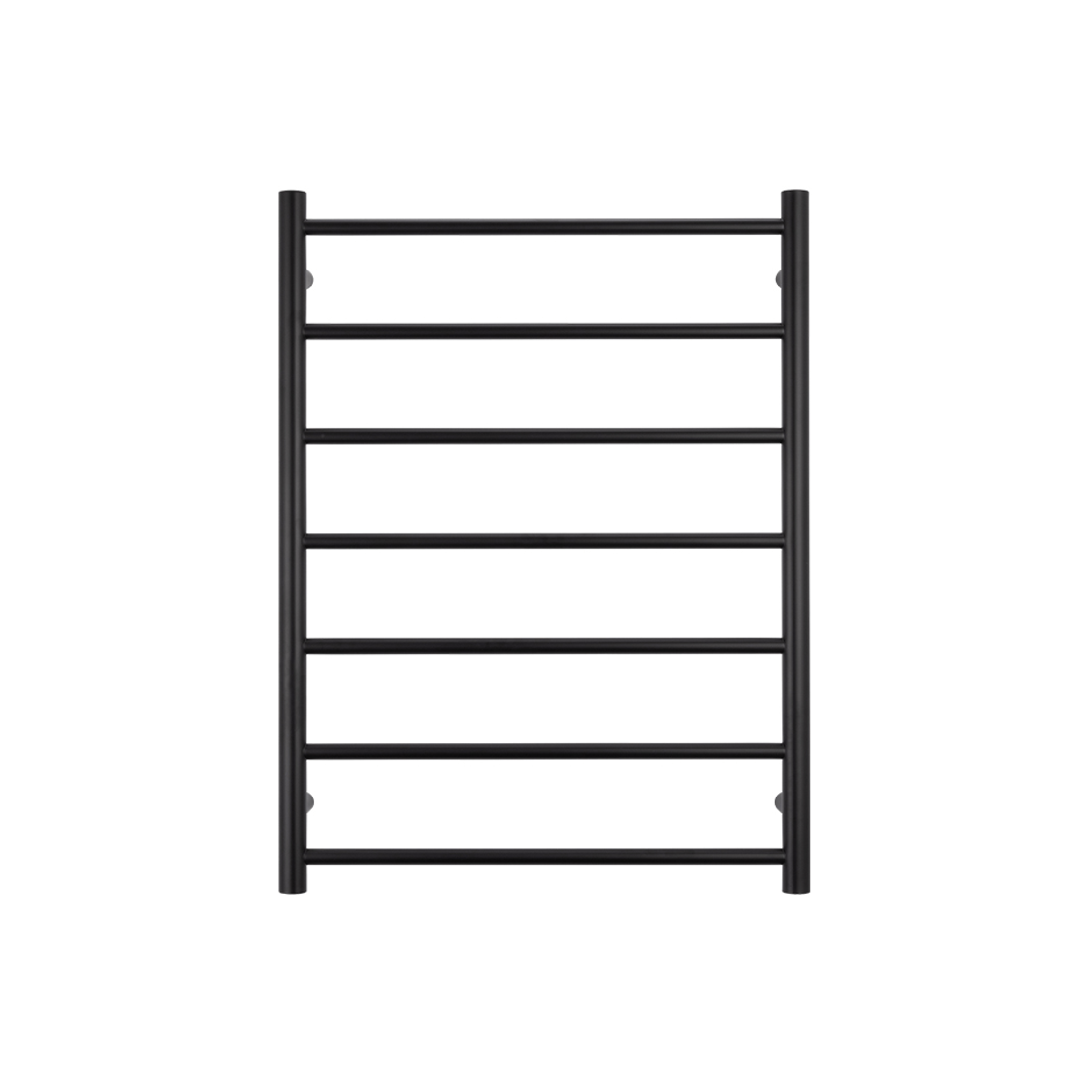 RADIANT - 12V - BRTR01 Low Voltage Heated Round Ladder 600x800mm Matt Black - Heated Towel Rails - from our - Radiant - supplier–available at Bathroom City Perth
