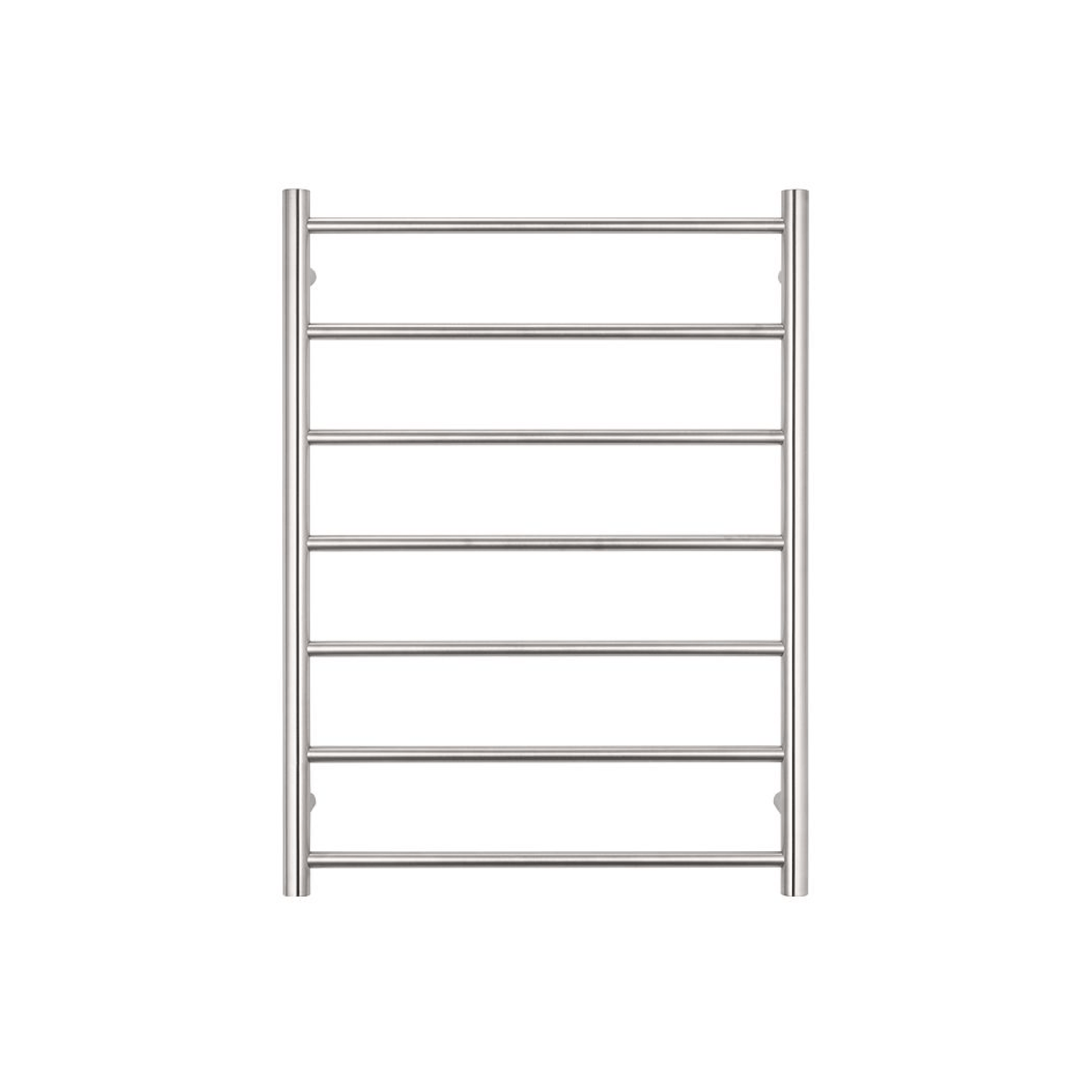 RADIANT - 12V - BRU - RTR01 Low Voltage Heated Round Ladder 600x800mm Brushed Satin - Heated Towel Rails - from our - Radiant - supplier–available at Bathroom City Perth