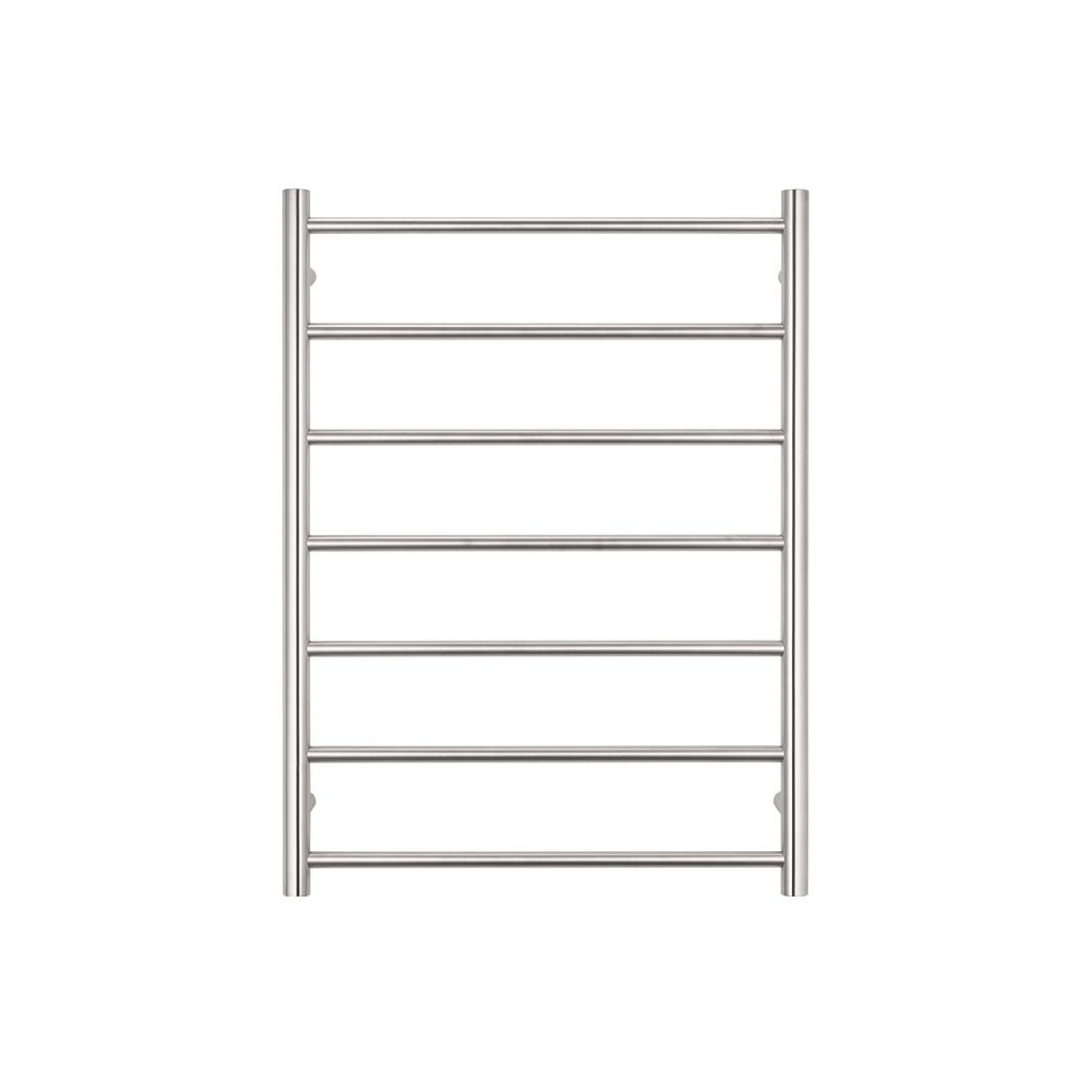 RADIANT - 12V - BRU - RTR01 Low Voltage Heated Round Ladder 600x800mm Brushed Satin - Heated Towel Rails - from our - Radiant - supplier–available at Bathroom City Perth