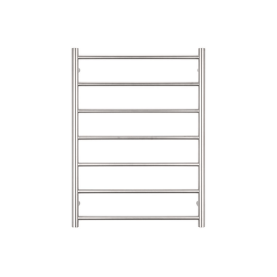 RADIANT - 12V - BRU - RTR01 Low Voltage Heated Round Ladder 600x800mm Brushed Satin - Heated Towel Rails - from our - Radiant - supplier–available at Bathroom City Perth