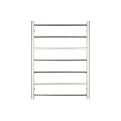 RADIANT - 12V - BRU - RTR01 Low Voltage Heated Round Ladder 600x800mm Brushed Satin - Heated Towel Rails - from our - Radiant - supplier–available at Bathroom City Perth