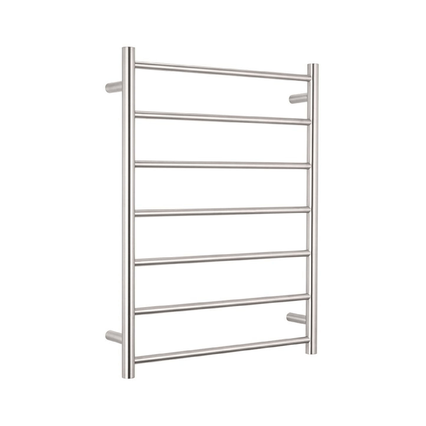 RADIANT - 12V - BRU - RTR01 Low Voltage Heated Round Ladder 600x800mm Brushed Satin - Heated Towel Rails - from our - Radiant - supplier–available at Bathroom City Perth