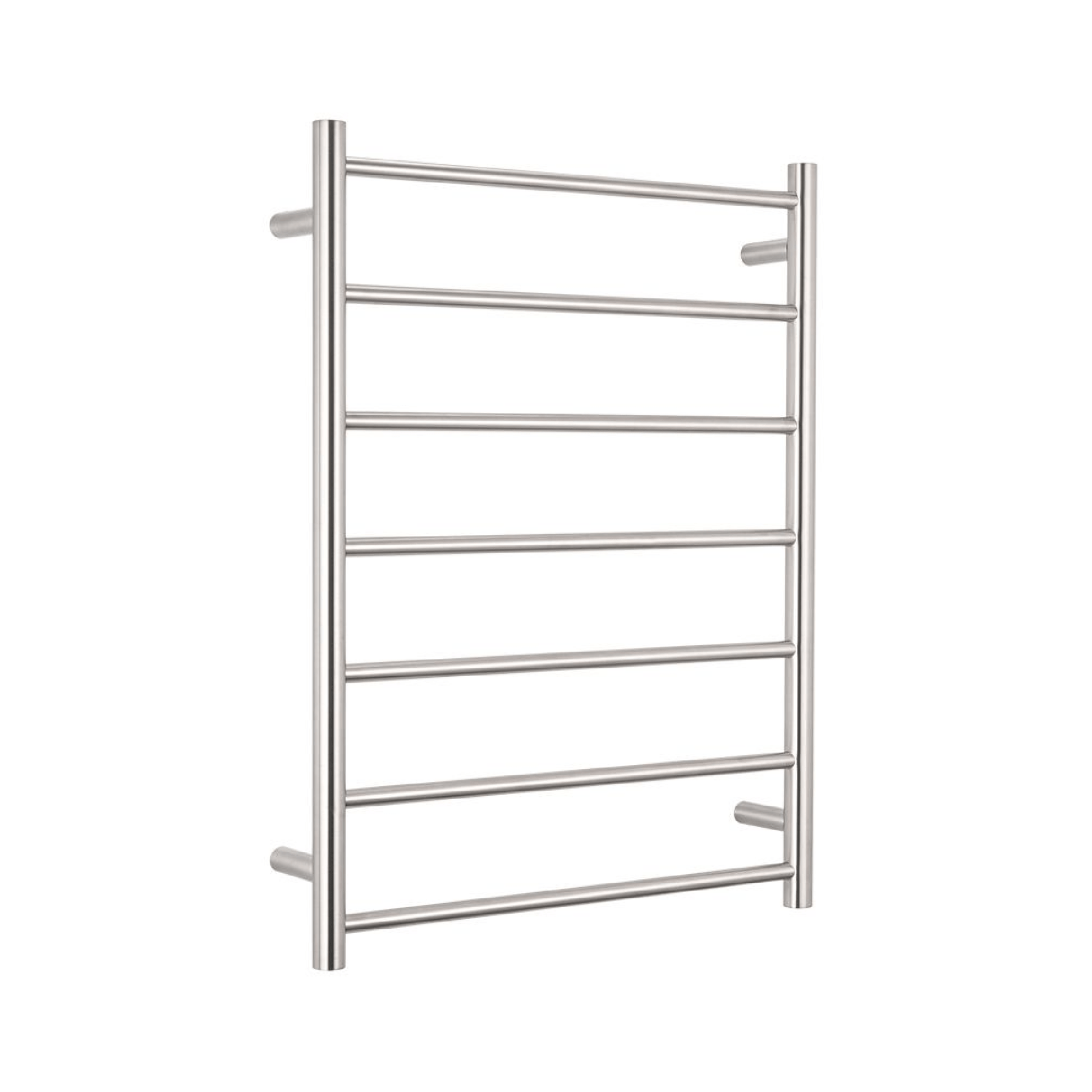 RADIANT - 12V - BRU - RTR01 Low Voltage Heated Round Ladder 600x800mm Brushed Satin - Heated Towel Rails - from our - Radiant - supplier–available at Bathroom City Perth