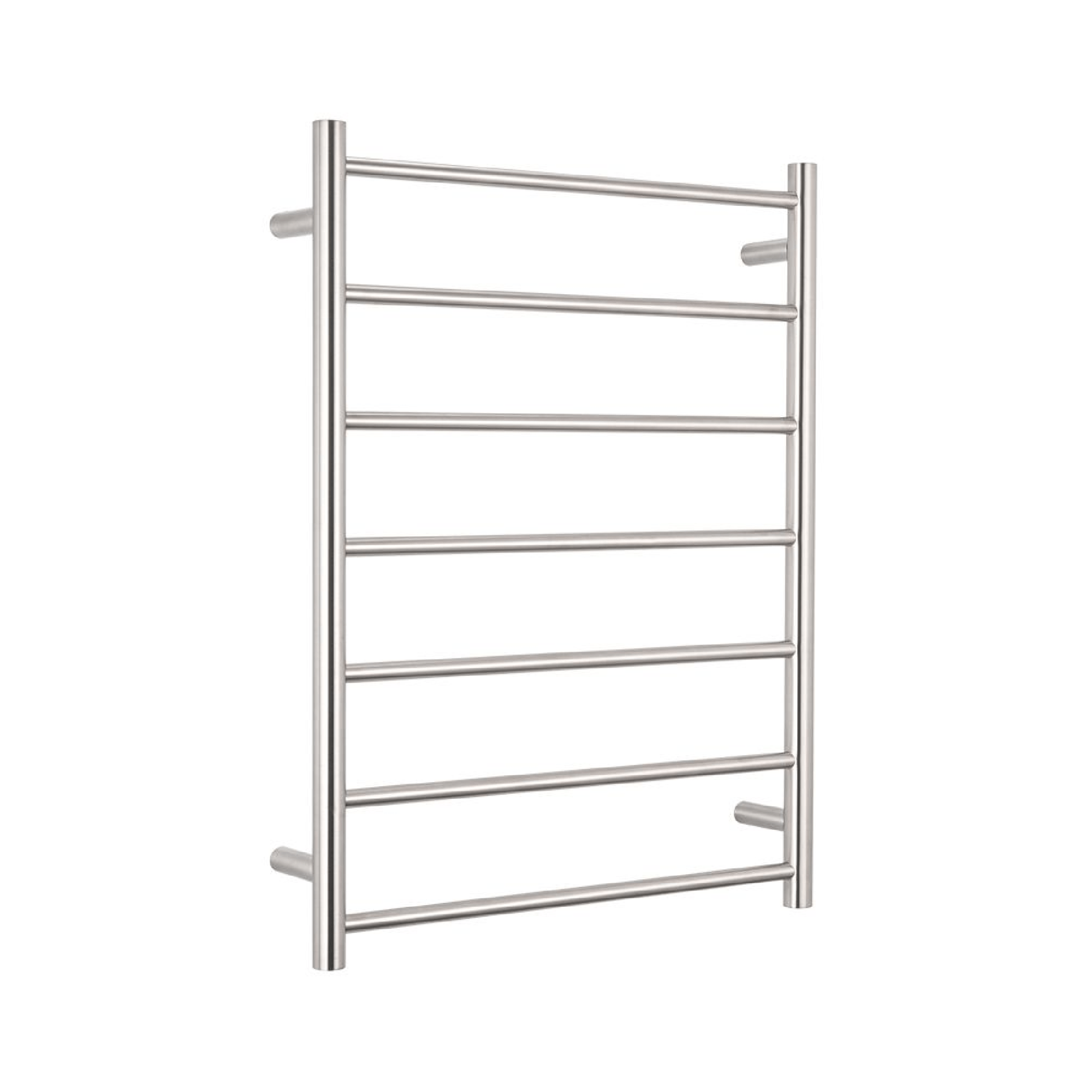 RADIANT - 12V - BRU - RTR01 Low Voltage Heated Round Ladder 600x800mm Brushed Satin - Heated Towel Rails - from our - Radiant - supplier–available at Bathroom City Perth
