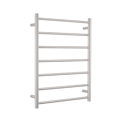 RADIANT - 12V - BRU - RTR01 Low Voltage Heated Round Ladder 600x800mm Brushed Satin - Heated Towel Rails - from our - Radiant - supplier–available at Bathroom City Perth
