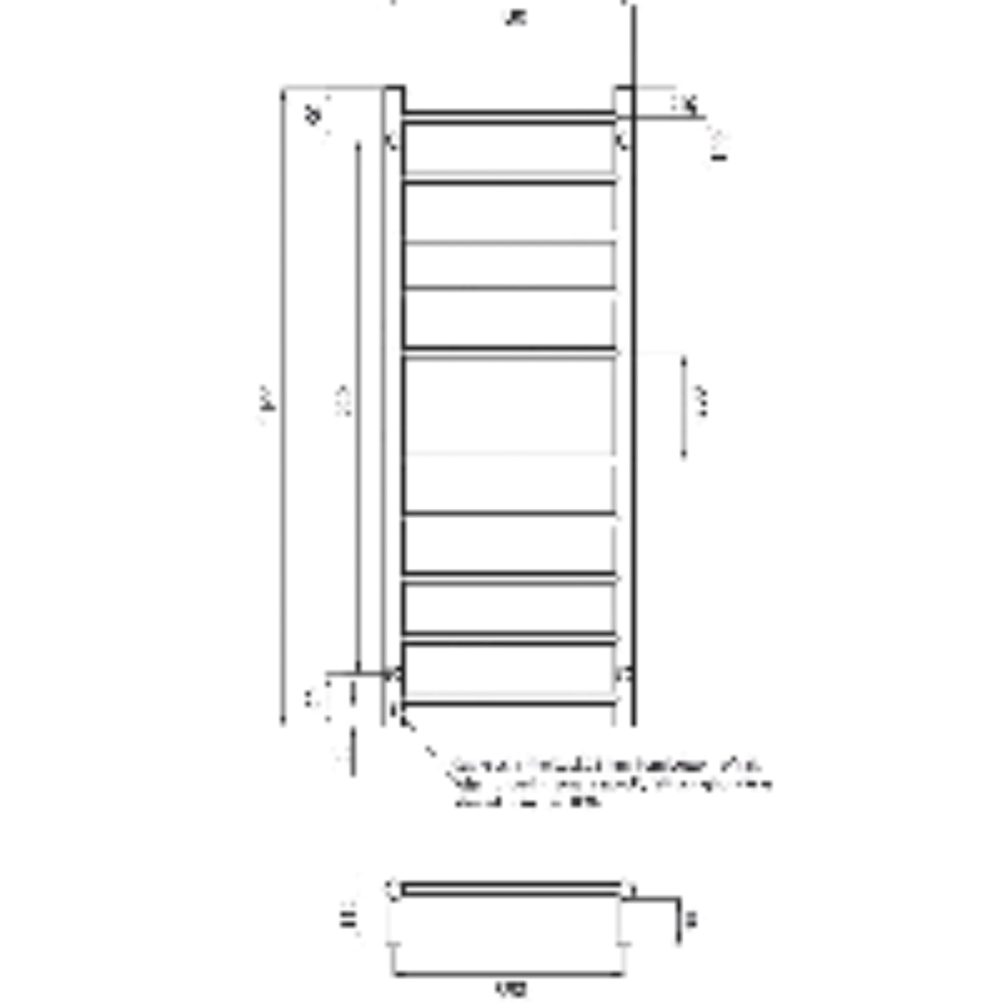 RADIANT - 12V - RTR430 Low Voltage Heated Round Ladder 430x1100 mm Mirror Polished - Heated Towel Rails - from our - Radiant - supplier–available at Bathroom City Perth