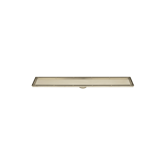 RADIANT - 600 LINEAR TILE INSERT FLOOR GRATE WARM BRUSHED NICKELAccessories – available at Bathroom City Perth
