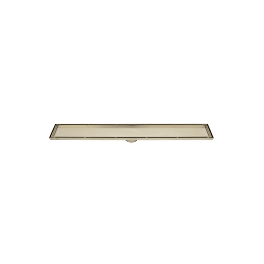 RADIANT - 700 LINEAR TILE INSERT FLOOR GRATE WARM BRUSHED NICKELAccessories – available at Bathroom City Perth