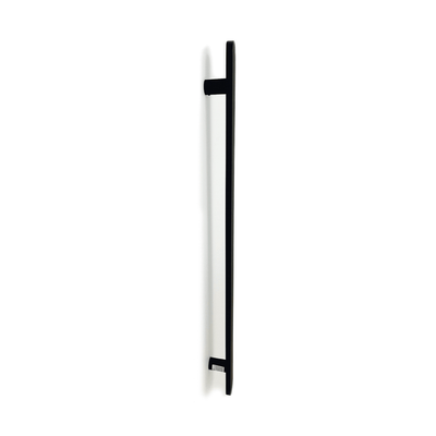 RADIANT - BLK - FVTR - 930 Heated Vertical Flat Bar Towel Rail 50x930mm Matt Black - Heated Towel Rails - from our - Radiant - supplier–available at Bathroom City Perth