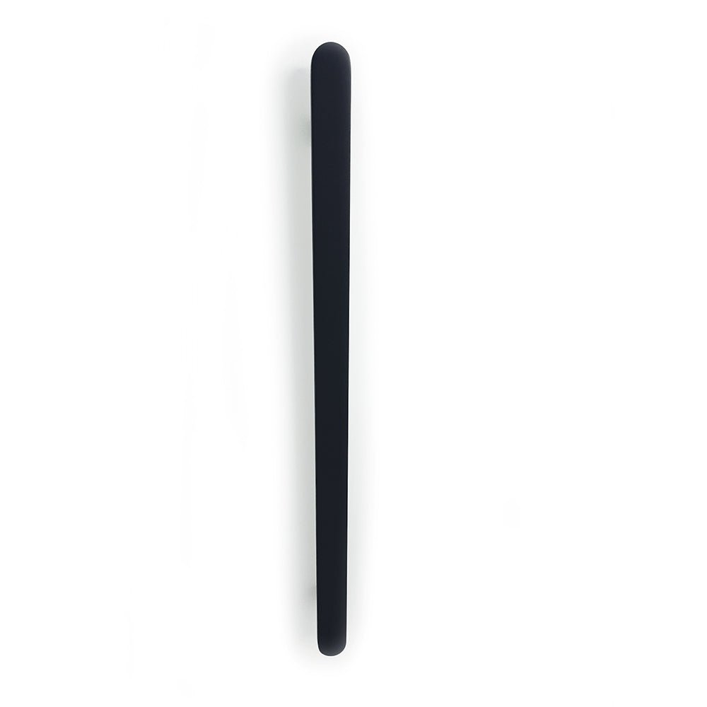 RADIANT - BLK - FVTR - 930 Heated Vertical Flat Bar Towel Rail 50x930mm Matt Black - Heated Towel Rails - from our - Radiant - supplier–available at Bathroom City Perth