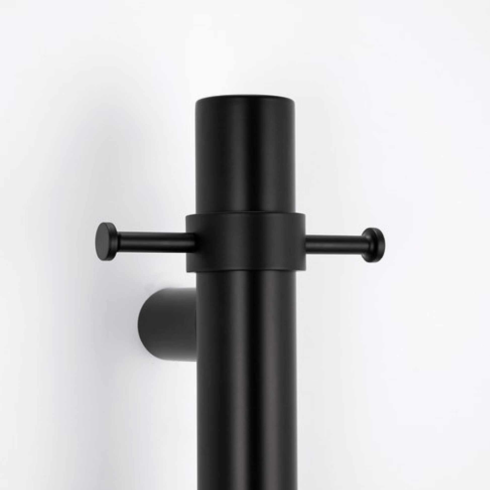 RADIANT - BLK - VTR - 950 Heated Vertical Towel Rail 40x950mm Matt Black - Heated Towel Rails - from our - Radiant - supplier–available at Bathroom City Perth