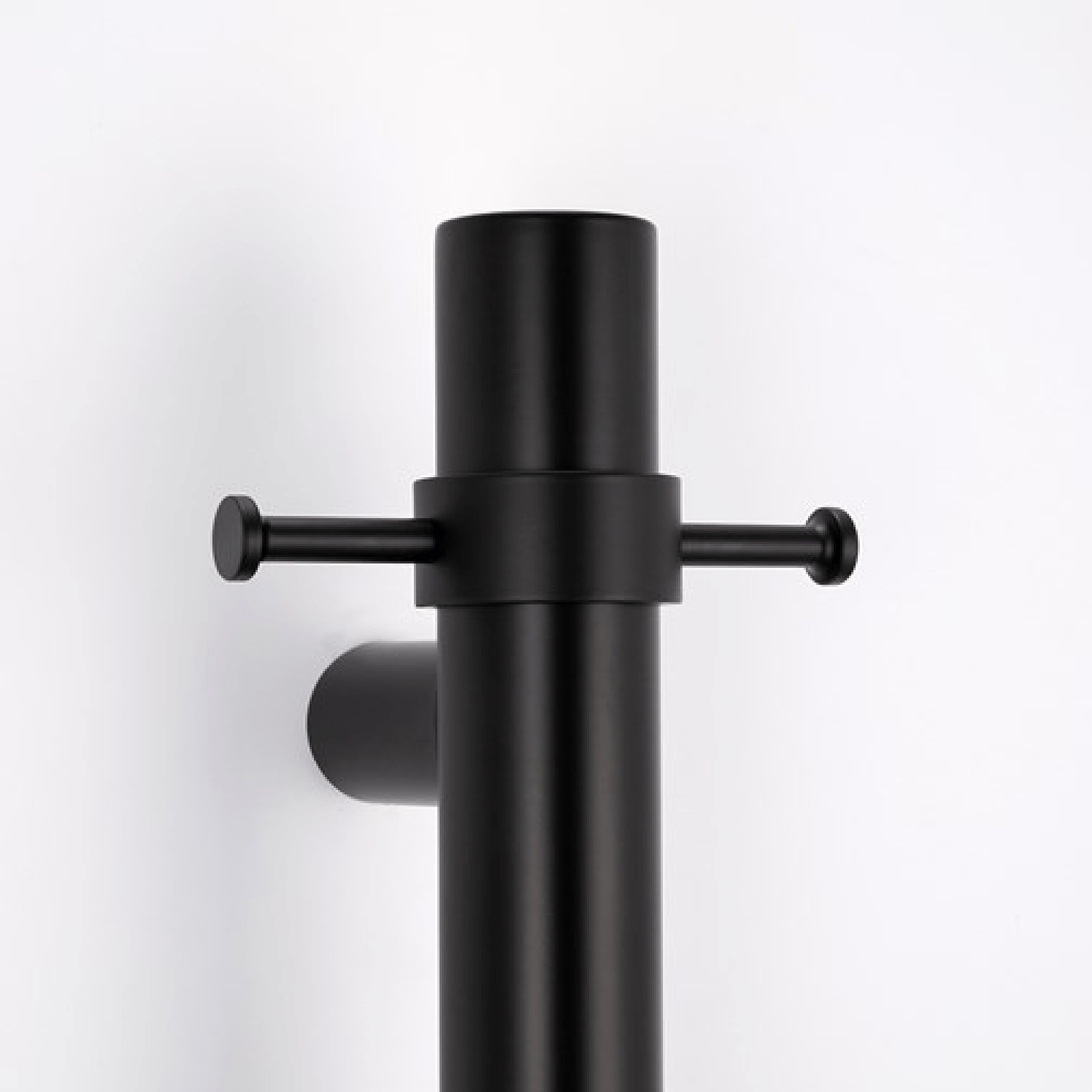 RADIANT - BLK - VTR - 950 Heated Vertical Towel Rail 40x950mm Matt Black - Heated Towel Rails - from our - Radiant - supplier–available at Bathroom City Perth