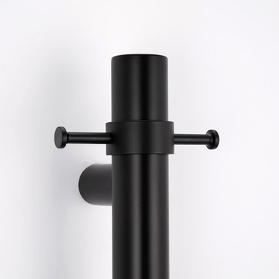 RADIANT - BLK - VTR - 950 Heated Vertical Towel Rail 40x950mm Matt Black - Heated Towel Rails - from our - Radiant - supplier–available at Bathroom City Perth