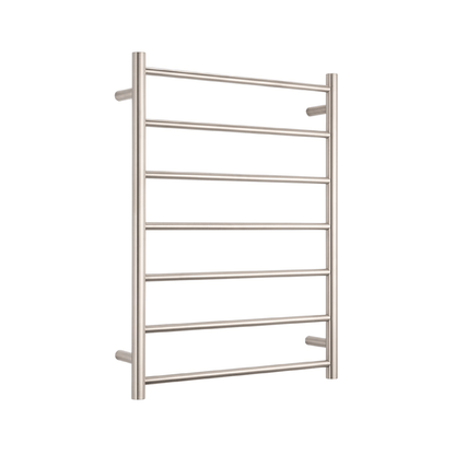 RADIANT - BN - RTR01 Heated Round Ladder 600x800mm Brushed Nickel - Heated Towel Rails - from our - Radiant - supplier–available at Bathroom City Perth