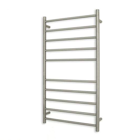 RADIANT - BN - RTR02 Heated Round Ladder 600x1100mm Brushed NickelHeated Towel Rails – available at Bathroom City Perth