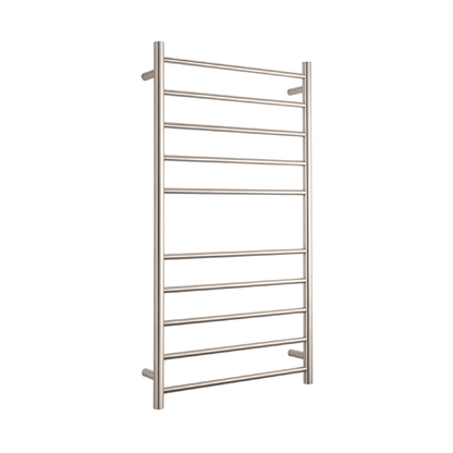 RADIANT - BN - RTR02 Heated Round Ladder 600x1100mm Brushed Nickel - Heated Towel Rails - from our - Radiant - supplier–available at Bathroom City Perth