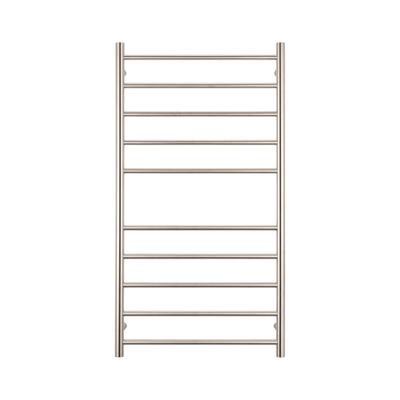 RADIANT - BN - RTR02 Heated Round Ladder 600x1100mm Brushed Nickel - Heated Towel Rails - from our - Radiant - supplier–available at Bathroom City Perth