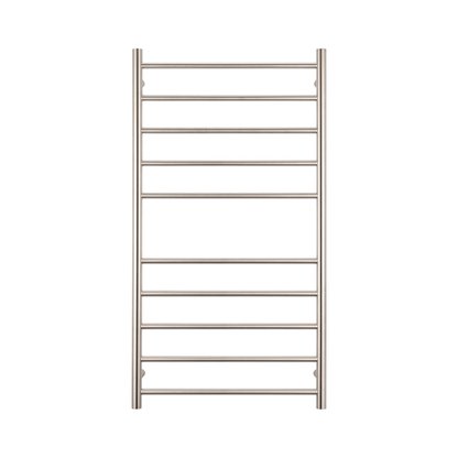 RADIANT - BN - RTR02 Heated Round Ladder 600x1100mm Brushed Nickel - Heated Towel Rails - from our - Radiant - supplier–available at Bathroom City Perth