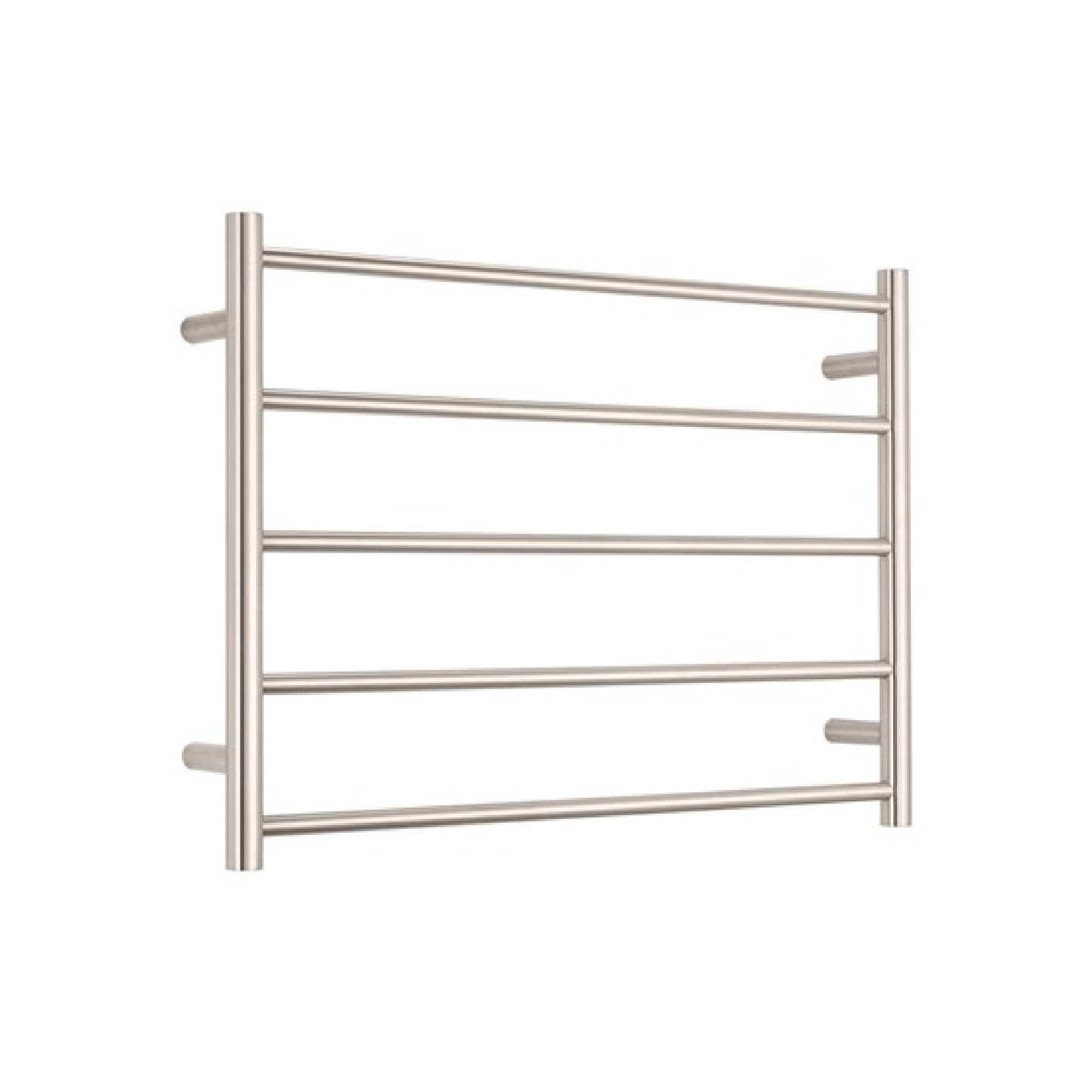RADIANT - BN - RTR03 Heated Round Ladder 750x550mm Brushed Nickel - Heated Towel Rails - from our - Radiant - supplier–available at Bathroom City Perth