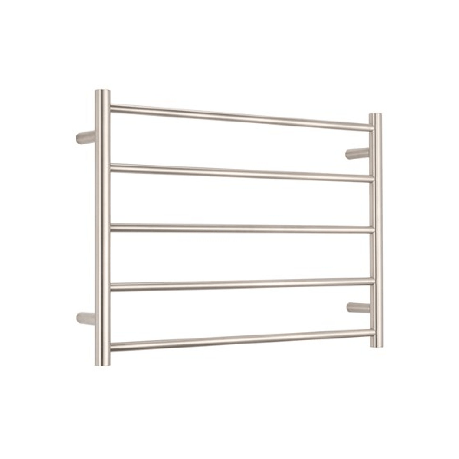 RADIANT - BN - RTR03 Heated Round Ladder 750x550mm Brushed Nickel - Heated Towel Rails - from our - Radiant - supplier–available at Bathroom City Perth
