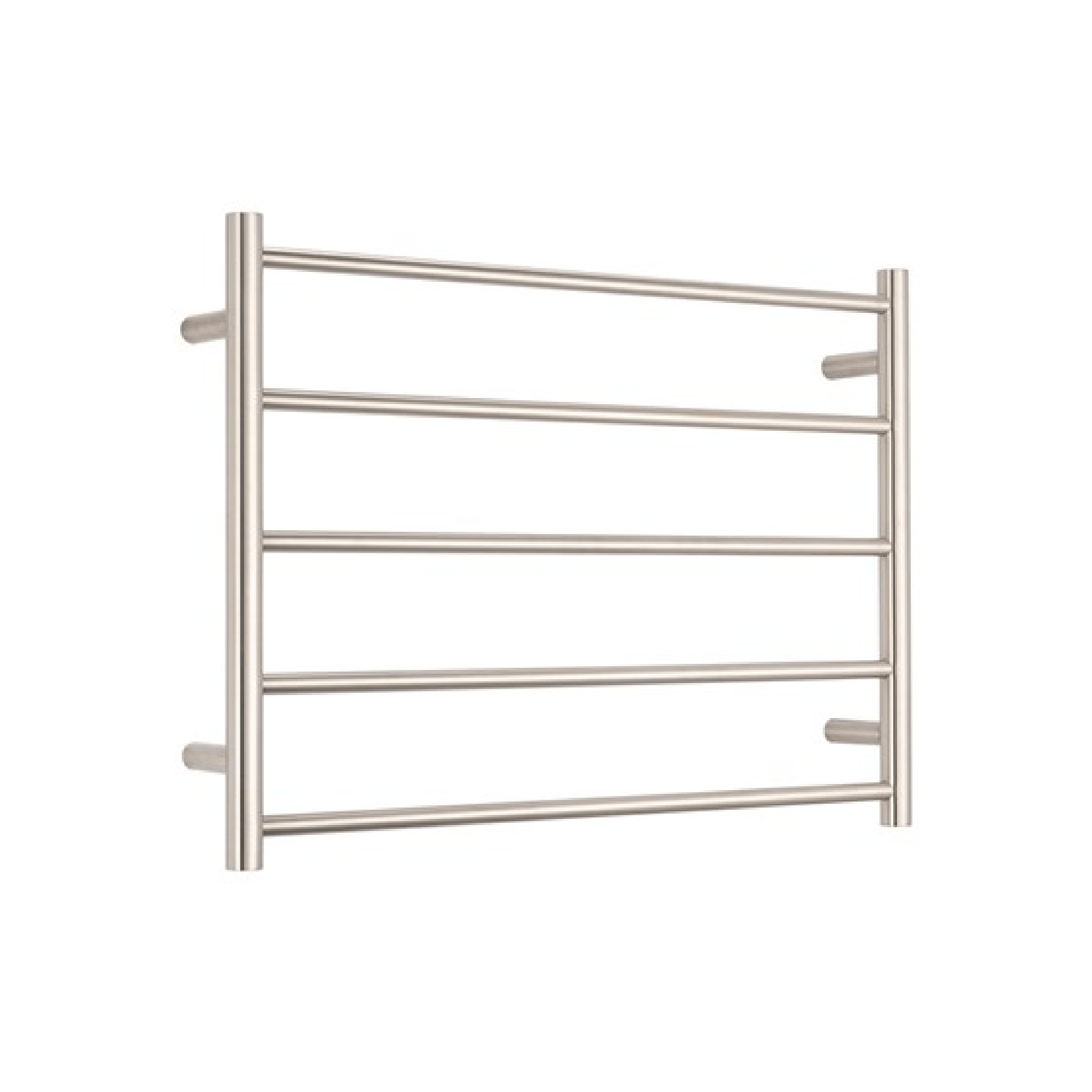 RADIANT - BN - RTR03 Heated Round Ladder 750x550mm Brushed Nickel - Heated Towel Rails - from our - Radiant - supplier–available at Bathroom City Perth