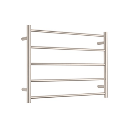 RADIANT - BN - RTR03 Heated Round Ladder 750x550mm Brushed Nickel - Heated Towel Rails - from our - Radiant - supplier–available at Bathroom City Perth