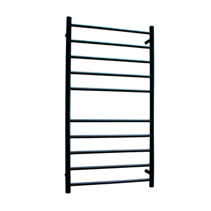 RADIANT - BRTR02 - HEATED ROUND LADDER 600 X 1100 MM MATT BLACKHeated Towel Rails – available at Bathroom City Perth