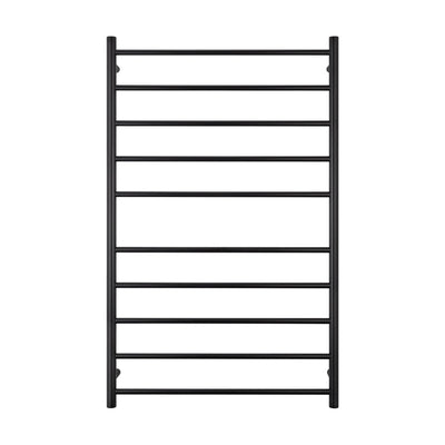 RADIANT - BRTR04 Heated Round Ladder 750x1200mm Matt Black - Heated Towel Rails - from our - Radiant - supplier–available at Bathroom City Perth