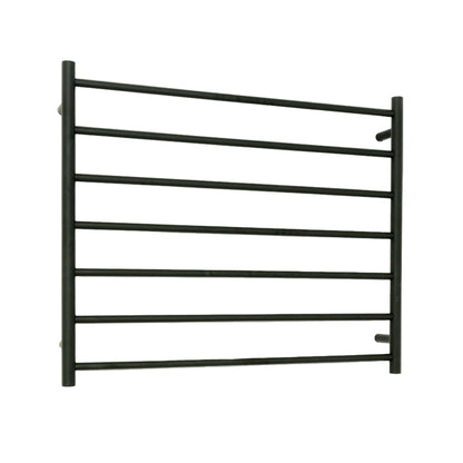 RADIANT - BRTR08 Heated Round Ladder 900 X 750 mm Matt Black - Heated Towel Rails - from our - Radiant - supplier–available at Bathroom City Perth