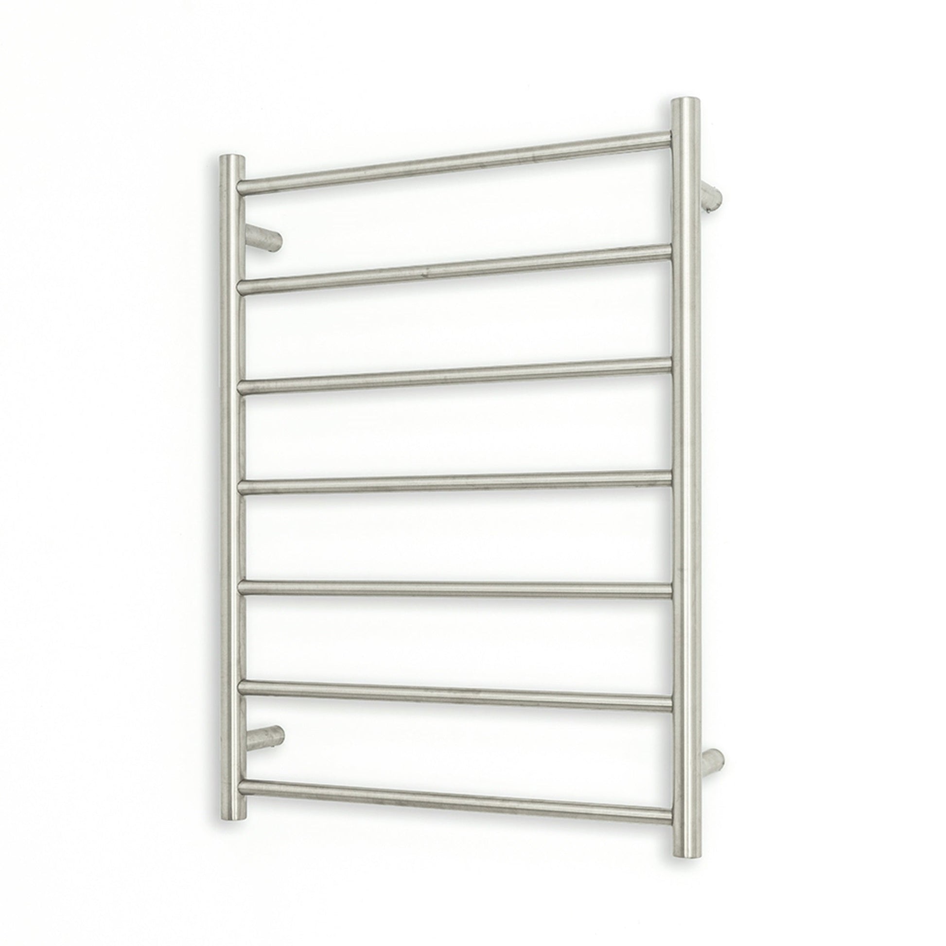 RADIANT - BRU - RTR01 Heated Round Ladder 600x800mm Brushed SatinHeated Towel Rails – available at Bathroom City Perth
