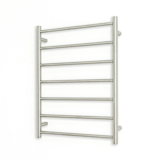 RADIANT - BRU - RTR01 Heated Round Ladder 600x800mm Brushed SatinHeated Towel Rails – available at Bathroom City Perth