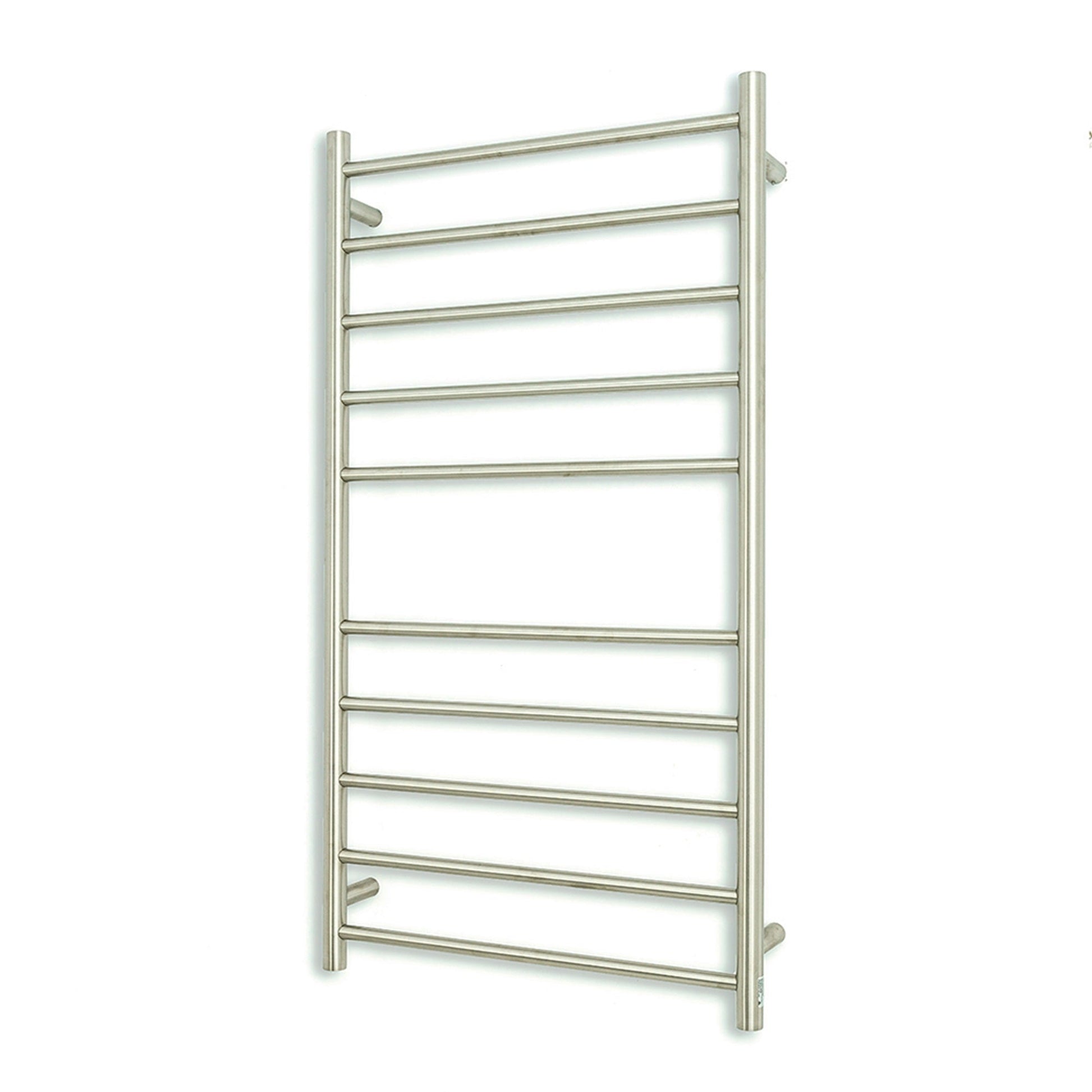 RADIANT - BRU - RTR02 Heated Round Ladder 600x1100mm Brushed SatinHeated Towel Rails – available at Bathroom City Perth
