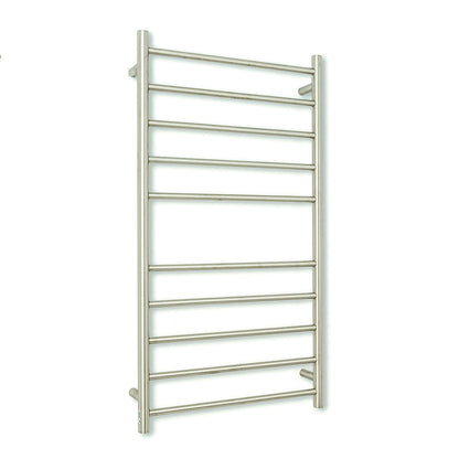 RADIANT - BRU - RTR02 Heated Round Ladder 600x1100mm Brushed SatinHeated Towel Rails – available at Bathroom City Perth