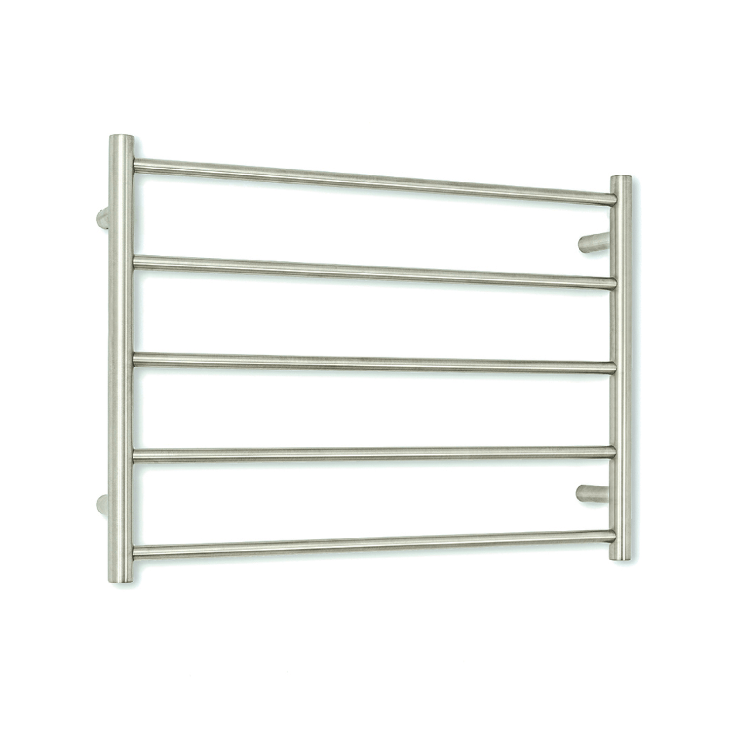 RADIANT - BRU - RTR03 Heated Round Ladder 750x550mm Brushed Satin - Heated Towel Rails - from our - Radiant - supplier–available at Bathroom City Perth