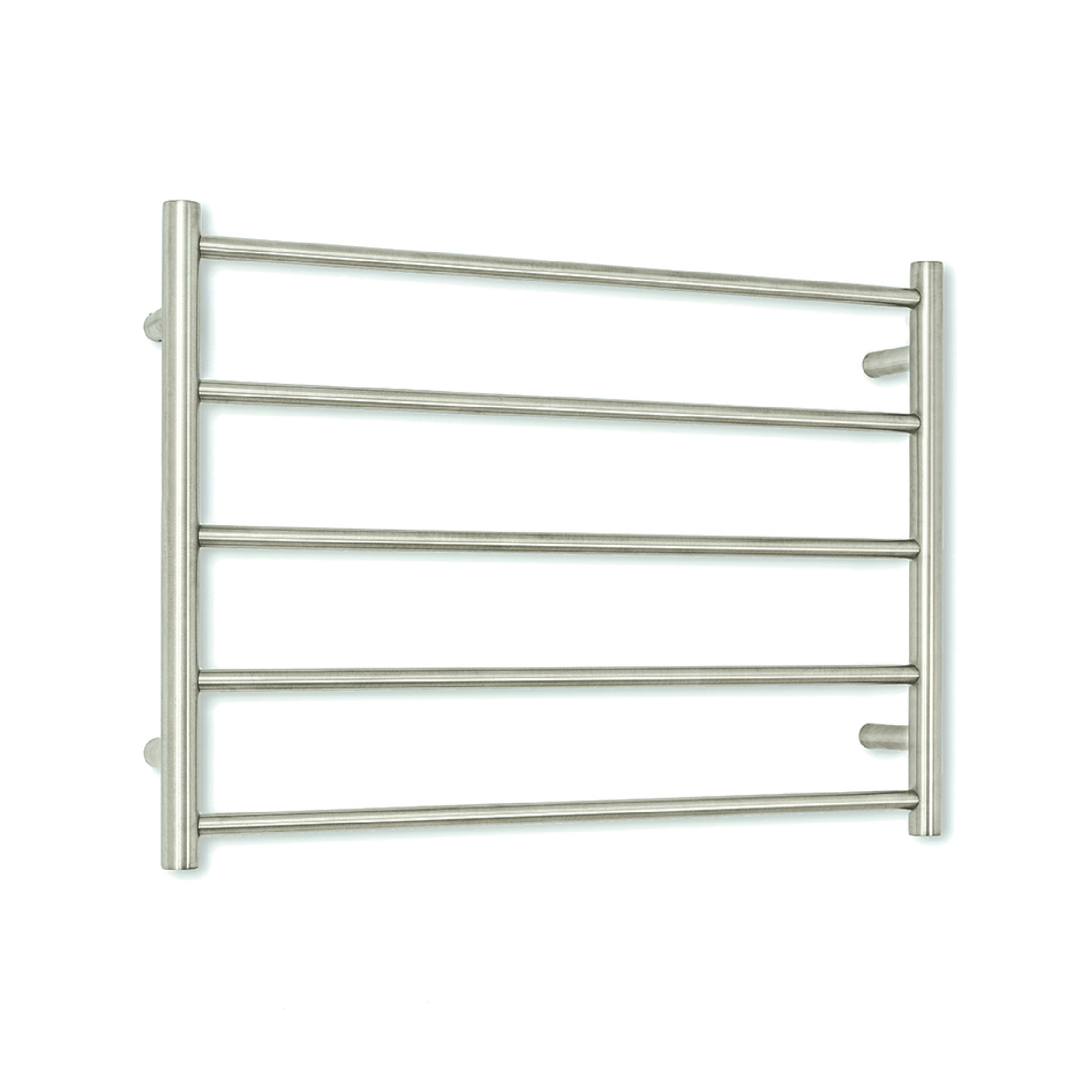 RADIANT - BRU - RTR03 Heated Round Ladder 750x550mm Brushed Satin - Heated Towel Rails - from our - Radiant - supplier–available at Bathroom City Perth