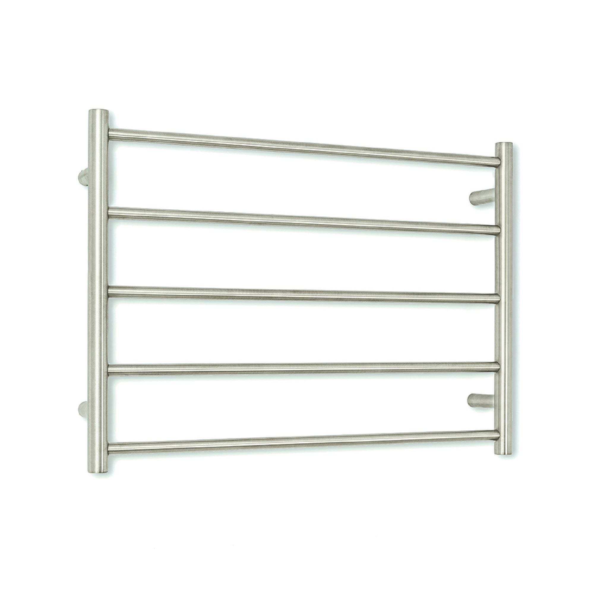 RADIANT - BRU - RTR03 Heated Round Ladder 750x550mm Brushed Satin - Heated Towel Rails - from our - Radiant - supplier–available at Bathroom City Perth