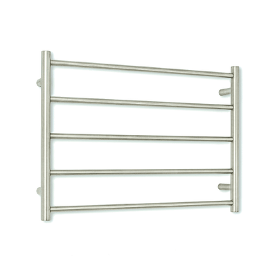 RADIANT - BRU - RTR03 Heated Round Ladder 750x550mm Brushed Satin - Heated Towel Rails - from our - Radiant - supplier–available at Bathroom City Perth