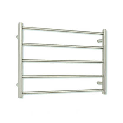 RADIANT - BRU - RTR03 Heated Round Ladder 750x550mm Brushed Satin - Heated Towel Rails - from our - Radiant - supplier–available at Bathroom City Perth