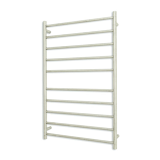 RADIANT - BRU - RTR04 Heated Round Ladder 750x1200mm Brushed Satin - Heated Towel Rails - from our - Radiant - supplier–available at Bathroom City Perth