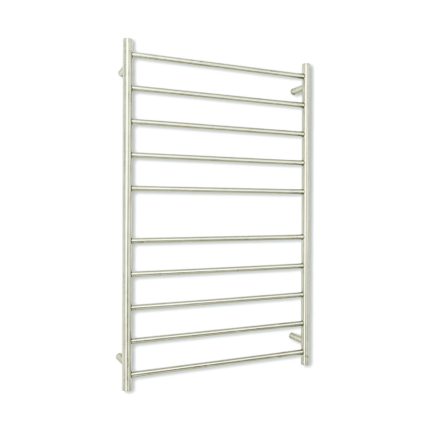 RADIANT - BRU - RTR04 Heated Round Ladder 750x1200mm Brushed Satin - Heated Towel Rails - from our - Radiant - supplier–available at Bathroom City Perth