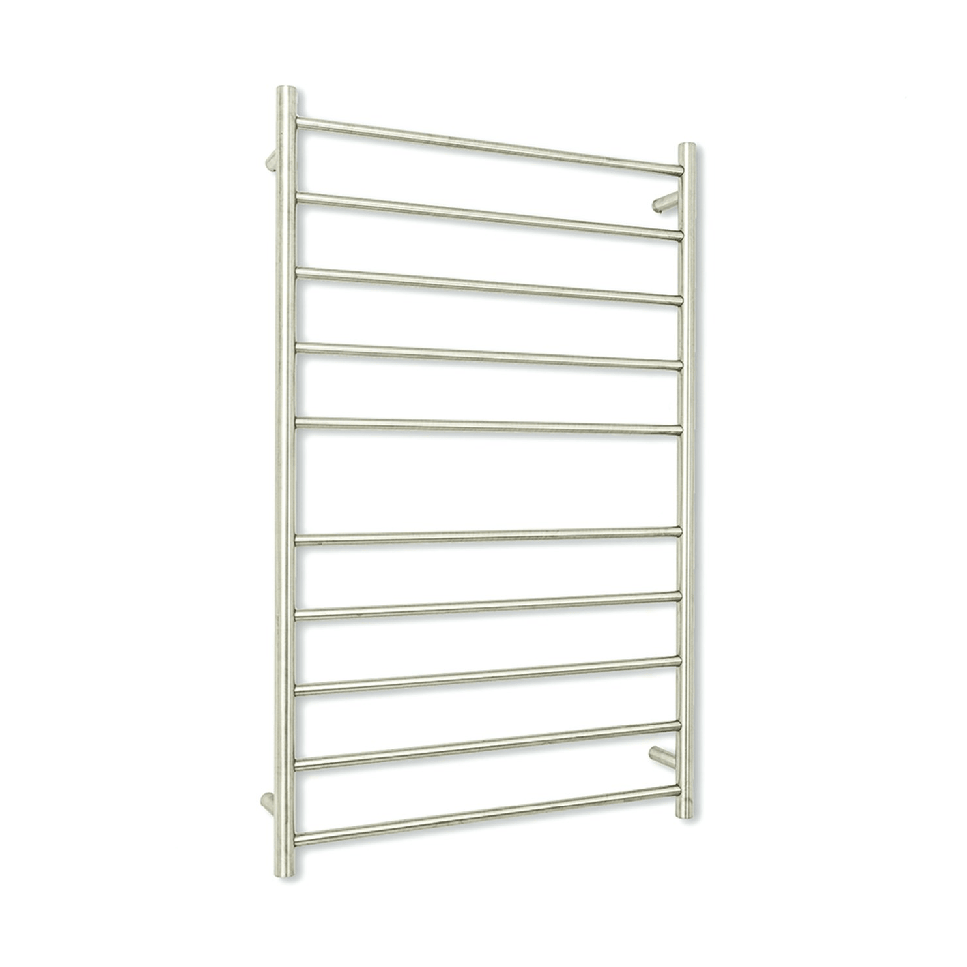 RADIANT - BRU - RTR04 Heated Round Ladder 750x1200mm Brushed Satin - Heated Towel Rails - from our - Radiant - supplier–available at Bathroom City Perth