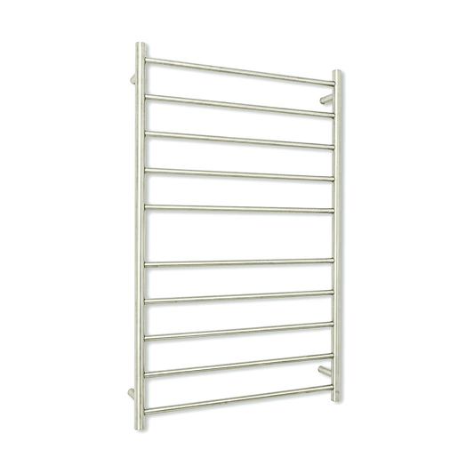 RADIANT - BRU - RTR04 Heated Round Ladder 750x1200mm Brushed Satin - Heated Towel Rails - from our - Radiant - supplier–available at Bathroom City Perth