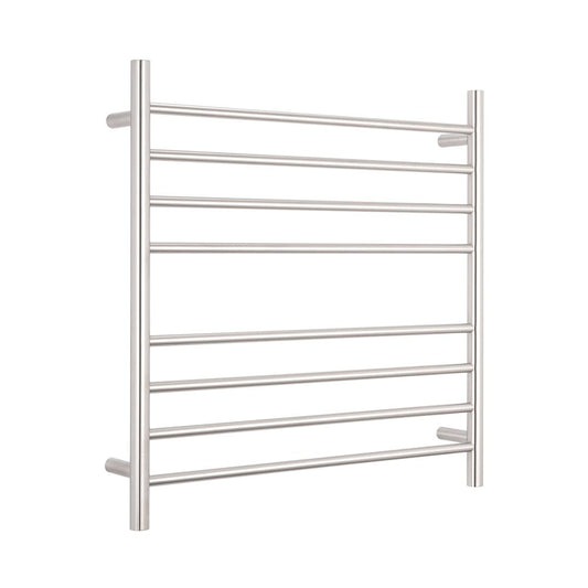 RADIANT - BRU - RTR06 Heated Round Ladder 750x750mm Brushed Satin - Heated Towel Rails - from our - Radiant - supplier–available at Bathroom City Perth