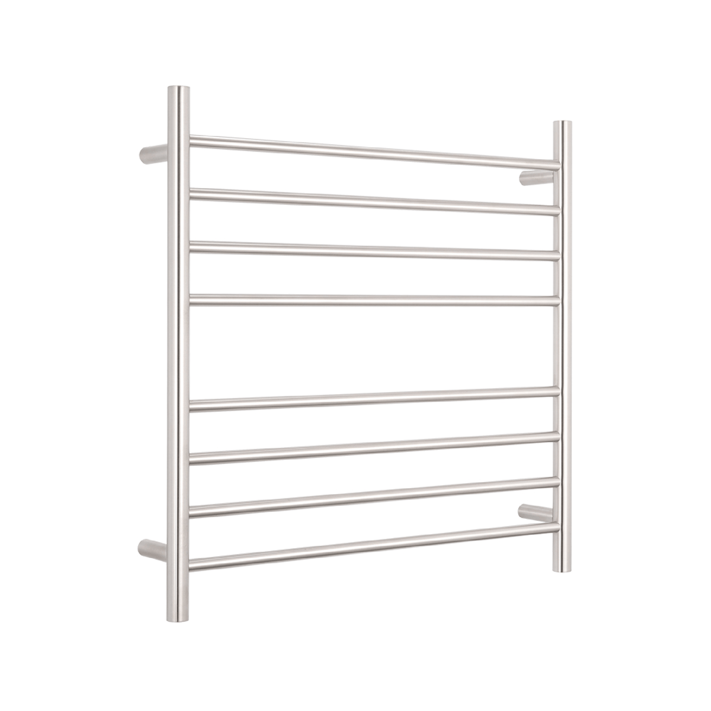 RADIANT - BRU - RTR06 Heated Round Ladder 750x750mm Brushed Satin - Heated Towel Rails - from our - Radiant - supplier–available at Bathroom City Perth