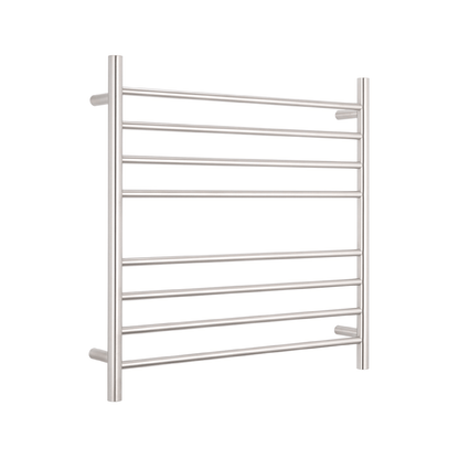 RADIANT - BRU - RTR06 Heated Round Ladder 750x750mm Brushed Satin - Heated Towel Rails - from our - Radiant - supplier–available at Bathroom City Perth