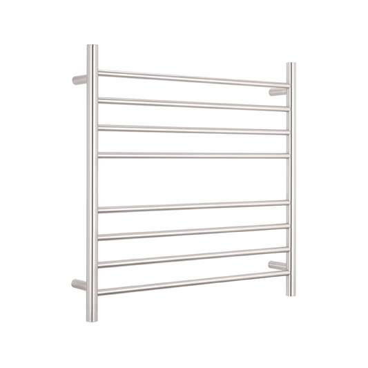 RADIANT - BRU - RTR06 Heated Round Ladder 750x750mm Brushed Satin - Heated Towel Rails - from our - Radiant - supplier–available at Bathroom City Perth